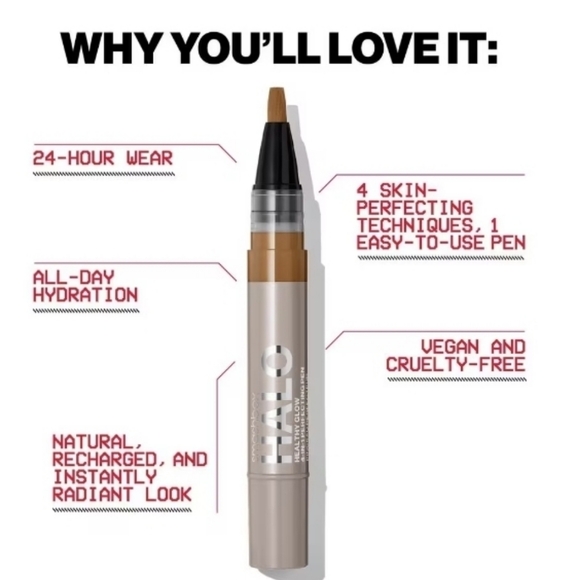 SmashboxHalo Healthy Glow 4-in-1 Perfecting Pen Concealer F20N. NIB - Picture 4 of 5